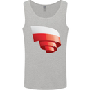 Curled Poland Flag Polish Day Football Mens Vest Tank Top Sports Grey