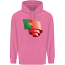 Curled Portugal Flag Portugese Day Football Childrens Kids Hoodie Azalea