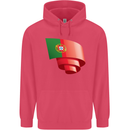 Curled Portugal Flag Portugese Day Football Childrens Kids Hoodie Heliconia