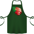 Curled Portugal Flag Portugese Day Football Cotton Apron 100% Organic Forest Green