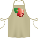 Curled Portugal Flag Portugese Day Football Cotton Apron 100% Organic Khaki