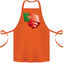 Curled Portugal Flag Portugese Day Football Cotton Apron 100% Organic Orange