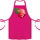 Curled Portugal Flag Portugese Day Football Cotton Apron 100% Organic Pink