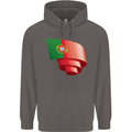Curled Portugal Flag Portugese Day Football Mens 80% Cotton Hoodie Charcoal