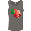 Curled Portugal Flag Portugese Day Football Mens Vest Tank Top Charcoal