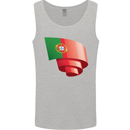 Curled Portugal Flag Portugese Day Football Mens Vest Tank Top Sports Grey