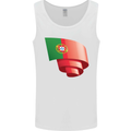 Curled Portugal Flag Portugese Day Football Mens Vest Tank Top White