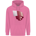 Curled Qatar Flag Qatari Day Football Childrens Kids Hoodie Azalea