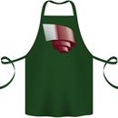 Curled Qatar Flag Qatari Day Football Cotton Apron 100% Organic Forest Green