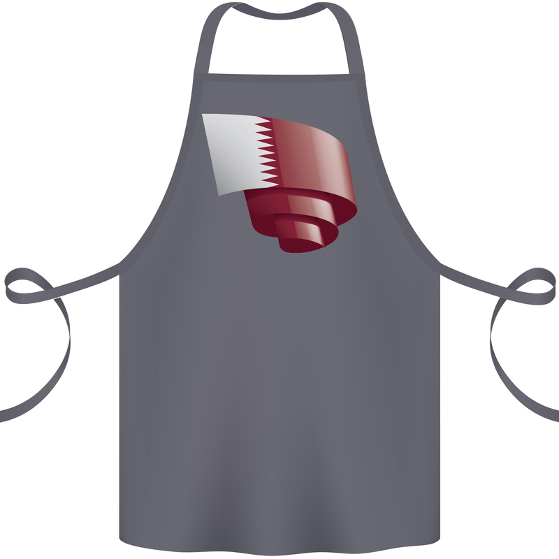 Curled Qatar Flag Qatari Day Football Cotton Apron 100% Organic Steel