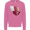 Curled Qatar Flag Qatari Day Football Mens Sweatshirt Jumper Azalea