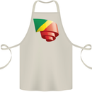 Curled Republic of the Congo Flag Day Football Cotton Apron 100% Organic Natural