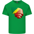 Curled Republic of the Congo Flag Day Football Kids T-Shirt Childrens Irish Green