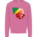Curled Republic of the Congo Flag Day Football Mens Sweatshirt Jumper Azalea