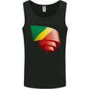 Curled Republic of the Congo Flag Day Football Mens Vest Tank Top Black