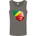 Curled Republic of the Congo Flag Day Football Mens Vest Tank Top Charcoal