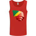 Curled Republic of the Congo Flag Day Football Mens Vest Tank Top Red