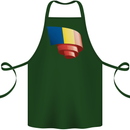 Curled Romania Flag Romanian Day Football Cotton Apron 100% Organic Forest Green