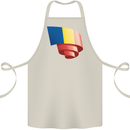 Curled Romania Flag Romanian Day Football Cotton Apron 100% Organic Natural