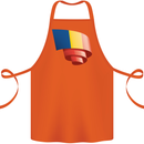 Curled Romania Flag Romanian Day Football Cotton Apron 100% Organic Orange