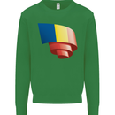 Curled Romania Flag Romanian Day Football Mens Sweatshirt Jumper Irish Green