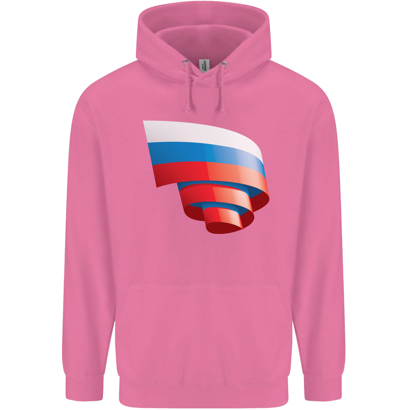 Curled Russia Flag Russian Day Football Childrens Kids Hoodie Azalea