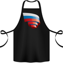 Curled Russia Flag Russian Day Football Cotton Apron 100% Organic Black