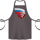 Curled Russia Flag Russian Day Football Cotton Apron 100% Organic Dark Grey