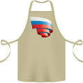 Curled Russia Flag Russian Day Football Cotton Apron 100% Organic Khaki
