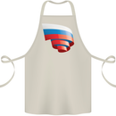 Curled Russia Flag Russian Day Football Cotton Apron 100% Organic Natural
