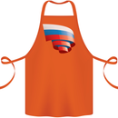 Curled Russia Flag Russian Day Football Cotton Apron 100% Organic Orange