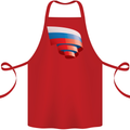 Curled Russia Flag Russian Day Football Cotton Apron 100% Organic Red