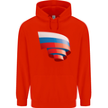 Curled Russia Flag Russian Day Football Mens 80% Cotton Hoodie Bright Red