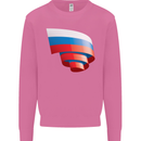 Curled Russia Flag Russian Day Football Mens Sweatshirt Jumper Azalea