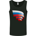 Curled Russia Flag Russian Day Football Mens Vest Tank Top Black