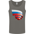 Curled Russia Flag Russian Day Football Mens Vest Tank Top Charcoal