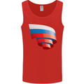 Curled Russia Flag Russian Day Football Mens Vest Tank Top Red