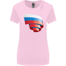 Curled Russia Flag Russian Day Football Womens Wider Cut T-Shirt Light Pink