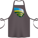 Curled Rwanda Flag Rwandan Day Football Cotton Apron 100% Organic Dark Grey