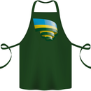 Curled Rwanda Flag Rwandan Day Football Cotton Apron 100% Organic Forest Green