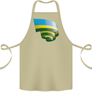 Curled Rwanda Flag Rwandan Day Football Cotton Apron 100% Organic Khaki