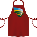 Curled Rwanda Flag Rwandan Day Football Cotton Apron 100% Organic Maroon