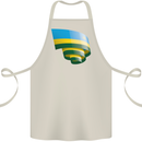Curled Rwanda Flag Rwandan Day Football Cotton Apron 100% Organic Natural