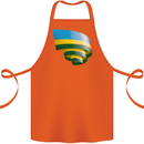 Curled Rwanda Flag Rwandan Day Football Cotton Apron 100% Organic Orange