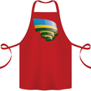 Curled Rwanda Flag Rwandan Day Football Cotton Apron 100% Organic Red
