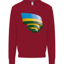 Curled Rwanda Flag Rwandan Day Football Kids Sweatshirt Jumper Red