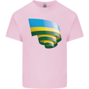 Curled Rwanda Flag Rwandan Day Football Mens Cotton T-Shirt Tee Top Light Pink