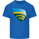 Curled Rwanda Flag Rwandan Day Football Mens Cotton T-Shirt Tee Top Royal Blue