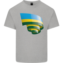 Curled Rwanda Flag Rwandan Day Football Mens Cotton T-Shirt Tee Top Sports Grey