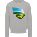 Curled Rwanda Flag Rwandan Day Football Mens Sweatshirt Jumper Sports Grey